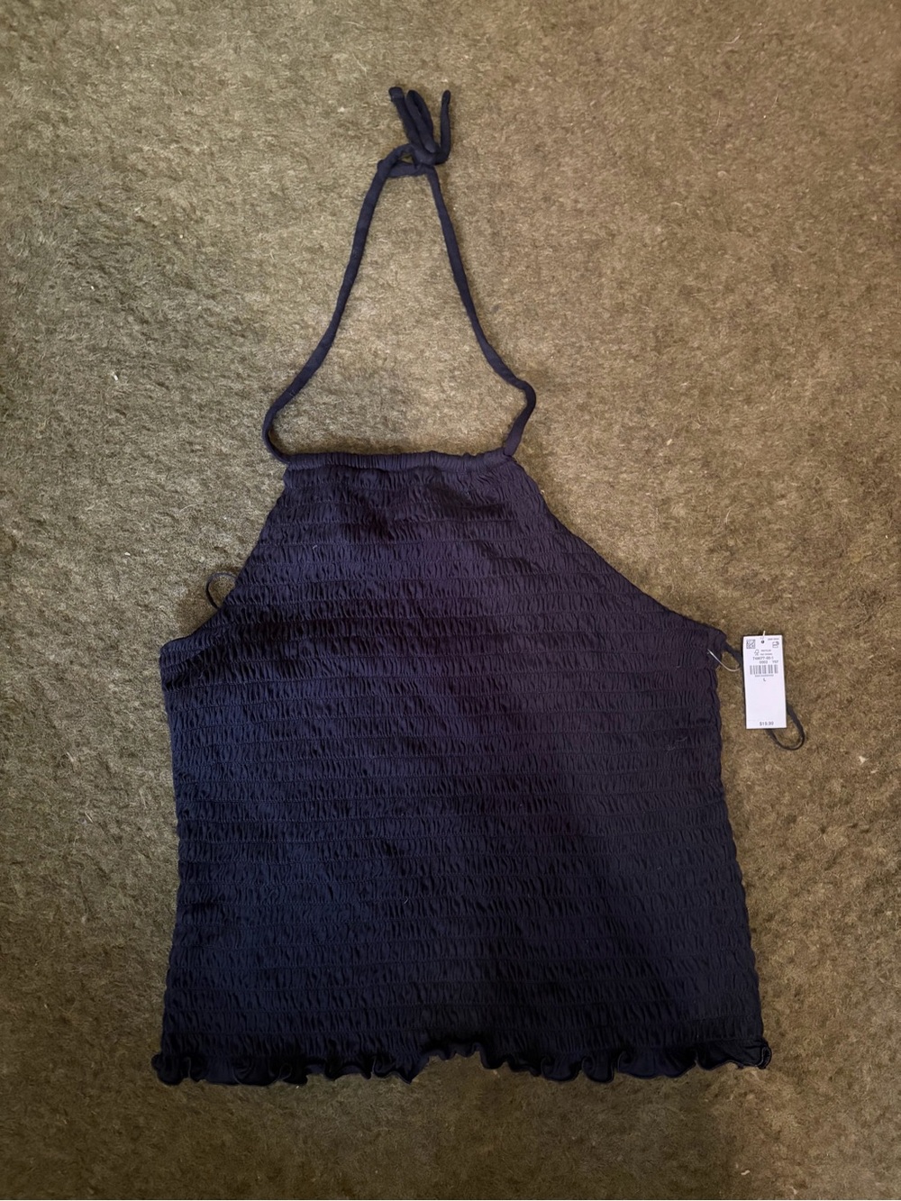 Old Navy Black Smocked Halter